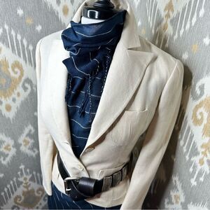 Ralph Lauren Blue Label South Shore Linen Jacket in Cream